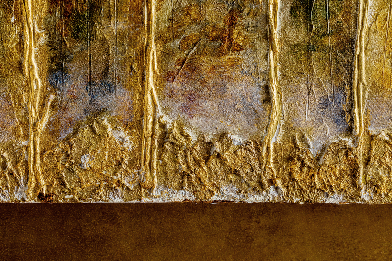 森の色　霧　24金箔　マッジー・フランチェスコ　イタリアン・アーティスト
